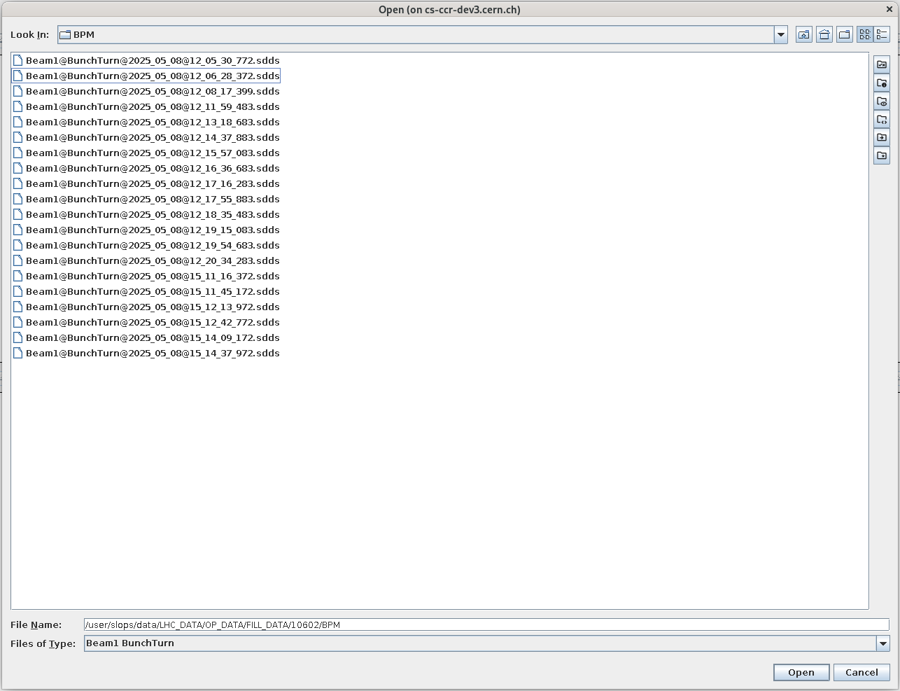 Open Files Dialogue