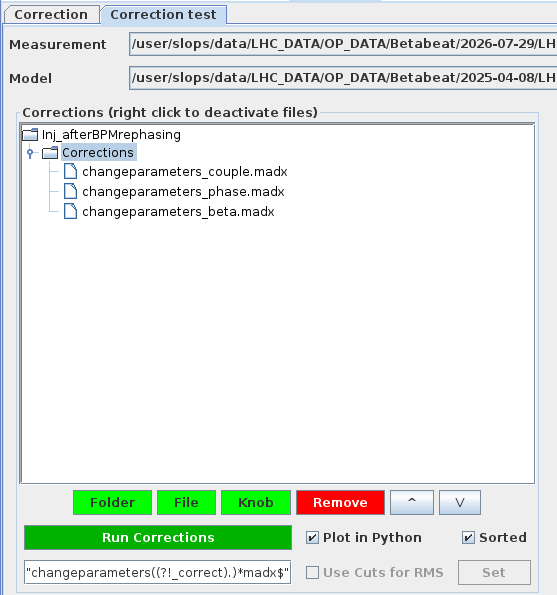 Correction test tree with several files in one folder