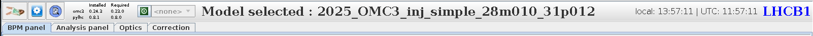 The top of the GUI.