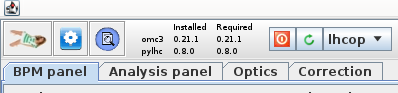 Icons at the top of the GUI.
