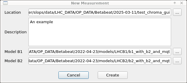 Pop up menu for new analysis