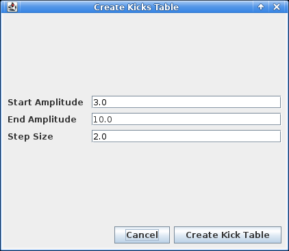 Create Kick Schedule Dialog