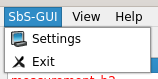 SbS-GUI Menu
