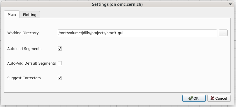 Main Settings